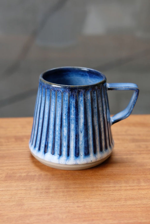 Midnight Blue Carved Mug